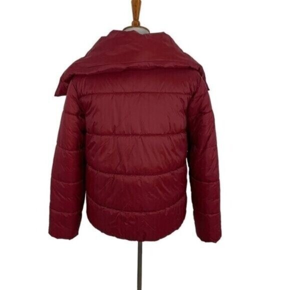 Banana Republic Puffer Jacket XS Red NWT Warm Winter Outerwear Cozy - Picture 4 of 8